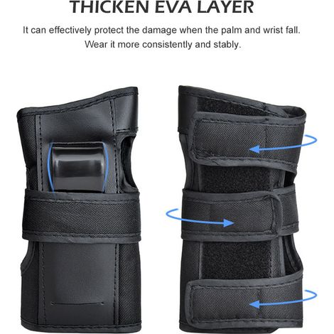 6 pièces Protections Genoux Coudes Poignets Adultes Enfants pour Patinage Roller Skate Vélo (1/5)