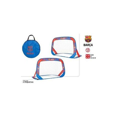 SET 2 PORTERIAS FUTBOL POP UP BARÇA 120X80X80CM