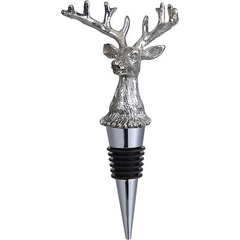 Aerator Pourer - Zinc Alloy Deer Head Wine Spout with Food-Grade Silicone Stopper - For Wine and Liquor Bottles - 1 Piece (1/5)