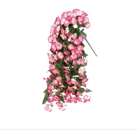 Fleurs Artificielles - Trompette Petunia Murale - Décoration Intérieure Extérieure - Faux Plantes Suspendues - 80 cm - 1 Pièce (1/5)