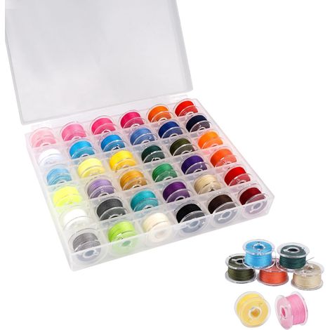 Set of 36 Sewing Thread Spools including Assorted Colors (1/5)