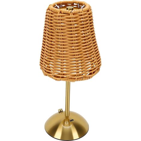 GOWENIC Veilleuse Décorative en Rotin sans Fil (1/5)
