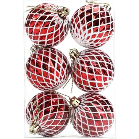 Boule De Noel - Boules Decoratives En Plastique Incassables - Pour Arbre De Noel Fete Mariage Decoration Interieure Et Exterieure - Lot De 6 (1/5)