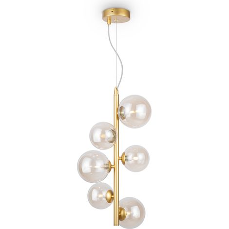 Suspension Maytoni Dallas laiton doré Ø29 6xG9 verre (1/4)
