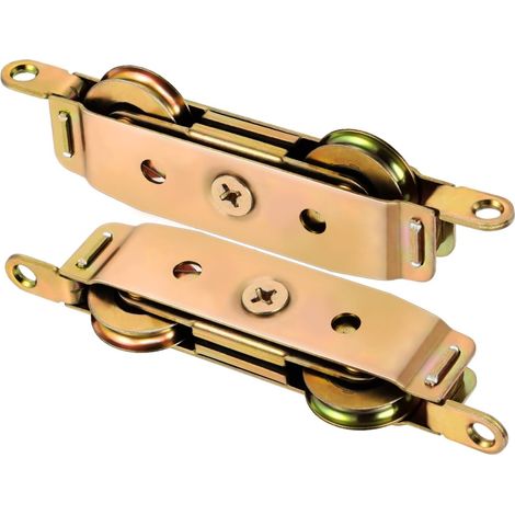 Lot de 2 roulettes coulissantes en aluminium à roulement à (1/5)