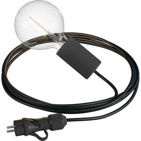 Creative Cables - Snake Eiva Lampe d'extérieur élégante et portable, câble textile de 5 m, douille et prise étanches IP65 (1/4)