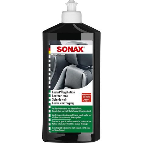 Produit soin du cuir - Cuir lisse - Toutes couleurs - Siège - Voiture - SONAX - 500ml