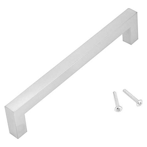 Accessorio per ante di mobili dallo stile semplice, in acciaio inox 304 color argento, 12 mm (160 mm).