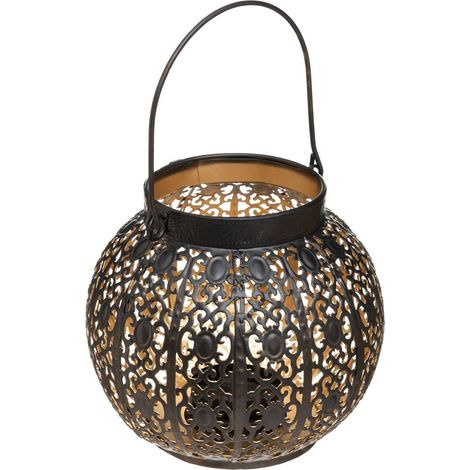 Lanterne en Métal Noir ajouré H 14.7 cm - Atmosphera (1/2)