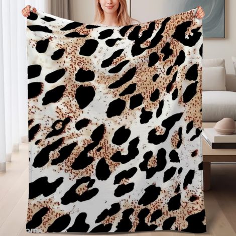Couverture de lit en polaire, jeté doux et chaud de printemps, légère et luxueuse en microfibre de polyester, décoration intérieure, ajout élégant à la décoration intérieure, cadeau attentionné pour h (1/4)