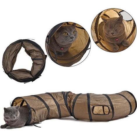 Jouet de Chat Tunnel Évolutif Pilable Tube Chatons,Lapins 25 120 cm,Maison d\'Activité de Divertissement Garder Les Animaux (1/4)