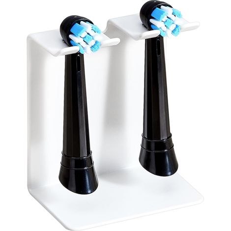 Support Brosse a Dent Electrique, Porte Brosse à Dents Mural ou Placement sur Le Bureau, Support de Tête de Brosse à Dents Electrique, Rangement Brosse a Dent pour Salle de Bain (Blanc, Petit) (1/5)