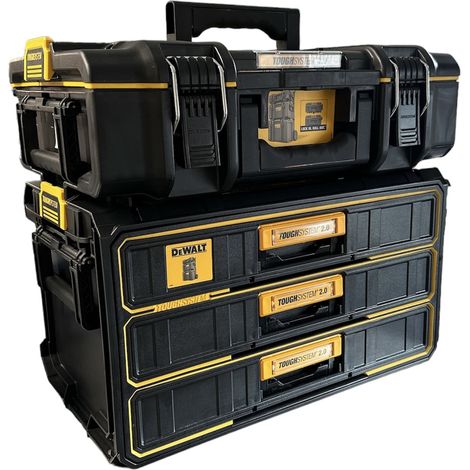 Dewalt DWST08330-1 Toughsystem 2.0 Tool Box 3 Shallow Drawer + DS166 Toolbox (1/5)