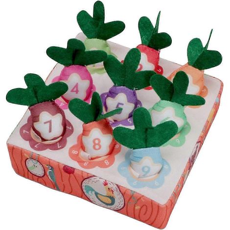 Jouet interactif en peluche carotte pour chien, à tirer, encourageant la recherche de nourriture, distributeur de croquettes lent pour chiens de petite, moyenne et grande taille.-9Pcs Carrots