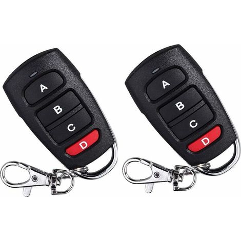 Lot de 2 télécommandes de rechange universelles pour portail électrique de garage 433 MHz (1/5)
