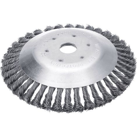 EASYCOMFORT Brosse métallique fil acier coupe Herbes Enlèvement Tête Pour Débroussailleuse tondeuse à gazon 155mm Diamètre (1/4)