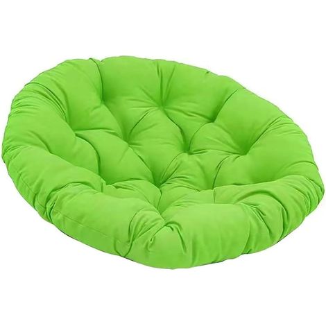 Chaise rotin – coussin futon – pivotante – gris – décoration intérieure (1/5)