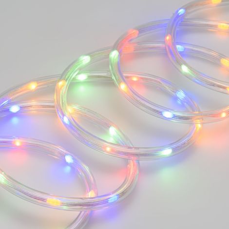 Tubo luminoso gocce led Ø10 mm per addobbi e decorazioni natalizie -10 m / Multicolor (1/5)