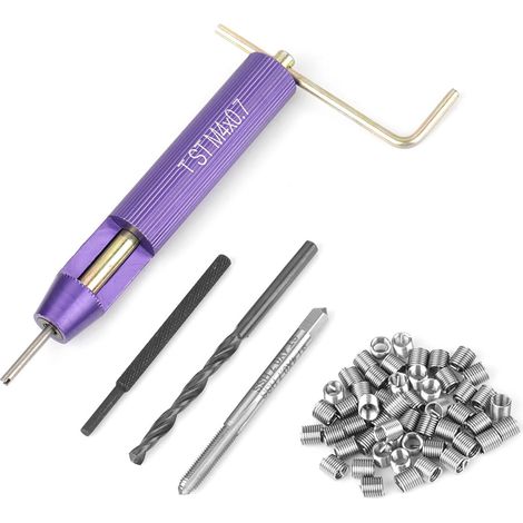 50 inserts filetés hélicoïdaux en fil d'acier inoxydable enroulé M4 x 2D
