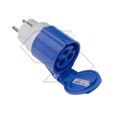 Adapter SCHUKO 2-poliger Stecker + Erde 16A 2-polige Steckdose + Erde 220V CEE IP44