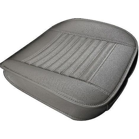 Housse de protection pour siège avant de voiture en cuir gris respirant (1/5)