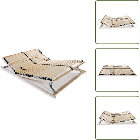 Lattenrost mit 28 Latten 7 Zonen 140x200 cm - Lattenrost - Holzrahmen - Buche - Birkenholz - Lattenrost 140x200 (1/5)