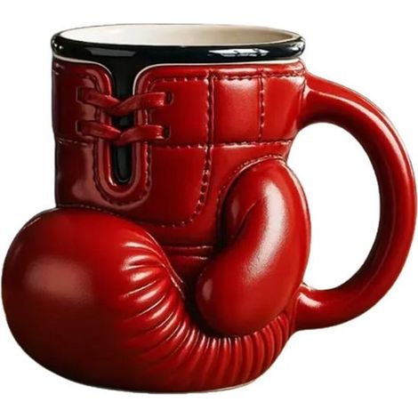Edelstahlbecher mit Boxhandschuhmotiv Personalisierter Kaffeebecher (1/2)