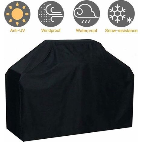 Housse de Barbecue résistante en Tissu Oxford imperméable et Coupe-Vent Résistant à la décoloration pour Barbecue Weber, Brinkmann (1/4)