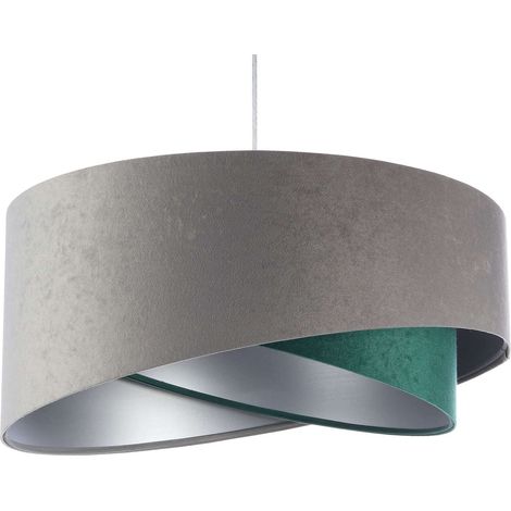 Suspension galaxy asymetric - Gris intérieur vert et argenté