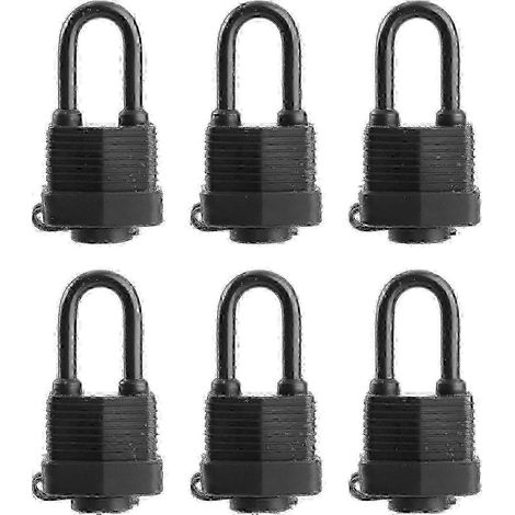Lot de 6 cadenas étanches à clé identique - Cadenas robuste en acier laminé, adapté à une utilisation extérieure (1/5)