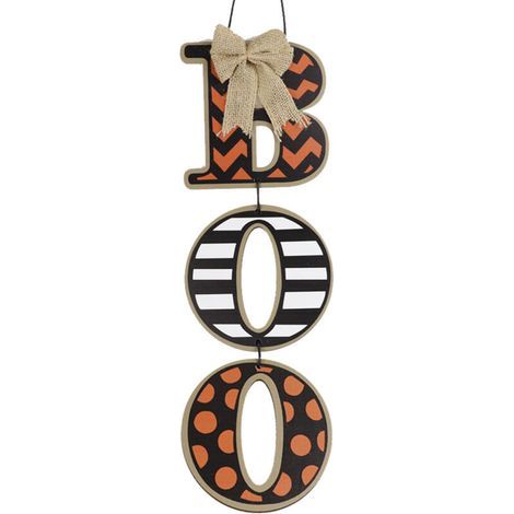 Décoration D'Halloween Plaque Suspendue Lettre Panneau Suspendu Signe Artisanat En Bois Pour La Maison Festival Fête (1/5)