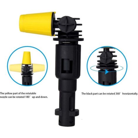 SNQ – Buse flexible à rotation variable 360° pour nettoyeur haute pression – Pression 18MPa – Adaptateur Karcher – Nettoyage précis des angles morts (1/4)