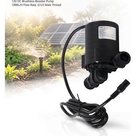 Toivize-Pompe de Surpression - 12V DC Sans Balais - G1/2, Plastique Ingénierie, Silencieuse, pour Chauffe-eau & Robinet (1/4)