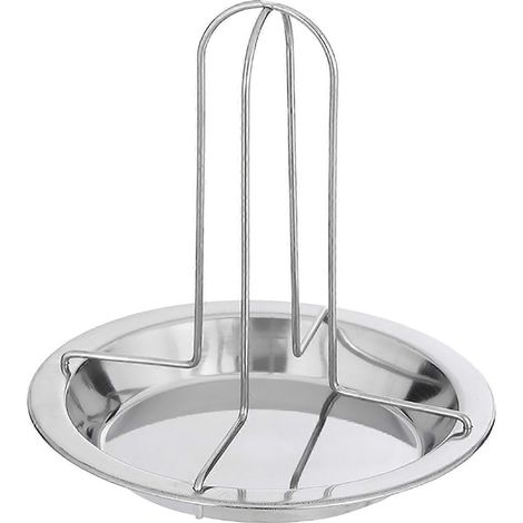 Support à poulet rôtissoire portable, détachable et pliable en acier inoxydable épais pour une utilisation en extérieur. (1/5)