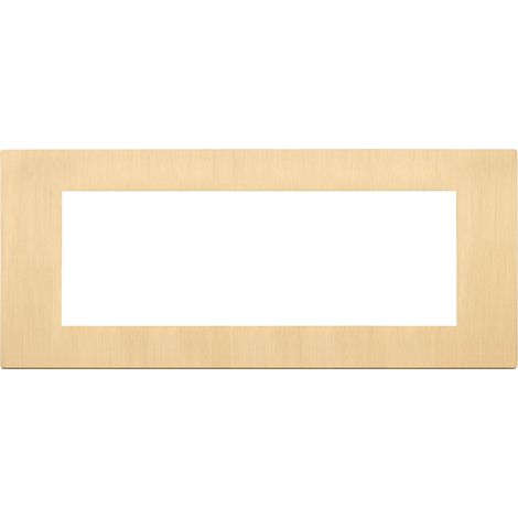 Placca 7m serie Linea Vimar 7 posti oro spazzolato 30657.70