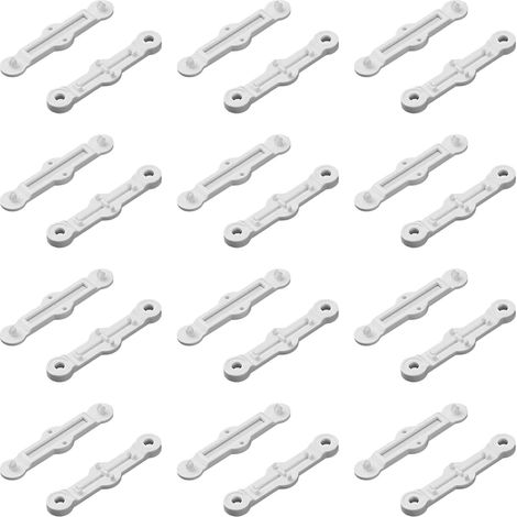 Lot de 12 clips de moustiquaire autocollants en plastique pour fenêtre, boucles de montage sans perçage, pour cuisine, porte de balcon (blanc) (1/5)