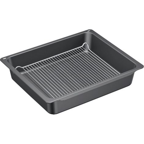 Bosch HEZ633070 bandeja de horno negra de acero esmaltado duradero
