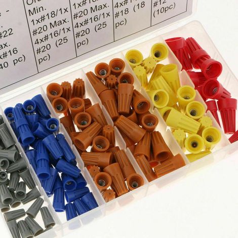 SET KIT ASSORTIMENTO ACCESSORI CONNETTORI CAVI CAVO ELETTRICI TERMINALI 158PZ (1/3)