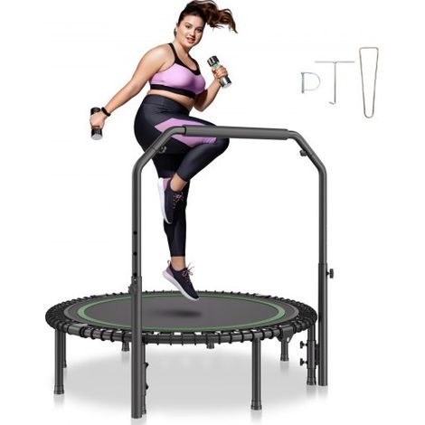 Mini trampoline pliable - 1290 mm - fitness rebounder (1/5)