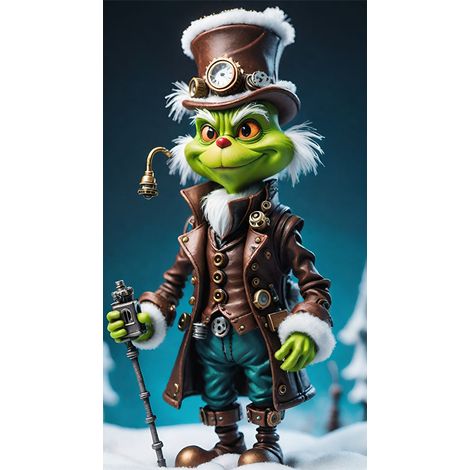 Rideau/drapeau de porte de Noël 2026, fond photo intérieur/extérieur avec motif monstre vert - 90 x 180 cm - LMGBJB-24