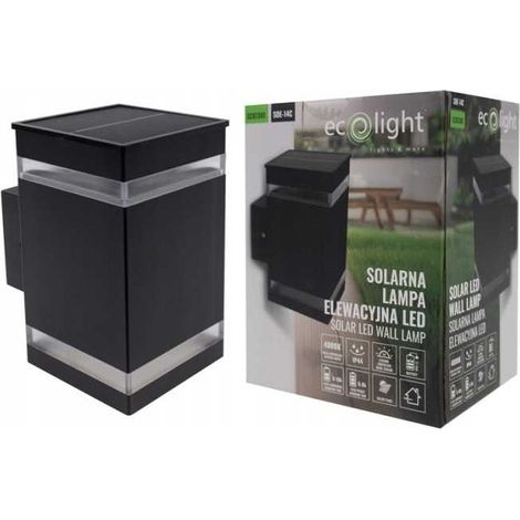 Lampada solare da facciata per giardino/parete a LED SOE-14C IP44 nera (1/5)