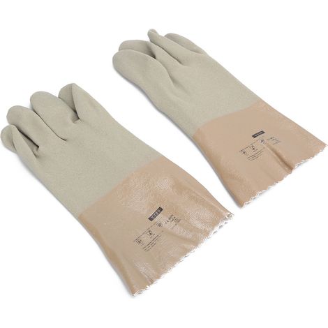 Paire de gants de travail en nitrile résistants aux produits chimiques, en micro-mousse robuste et antidérapante avec doublure sans couture pour une sécurité optimale des mains (XL/1011 cm) (1/5)