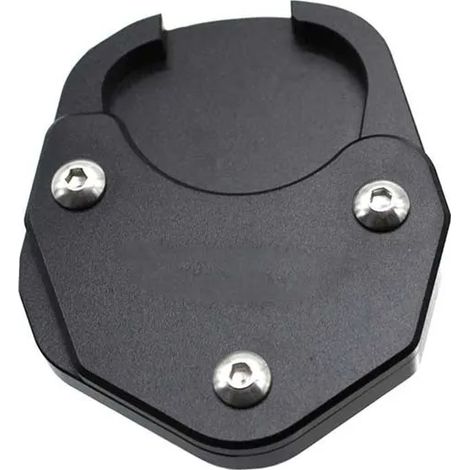 (Noir) Compatible avec Tiger 660, Tiger Sport 660 (2022) et Tiger 660. Accessoires moto : extension de béquille latérale, plaque de renfort, Maxpower. (1/4)
