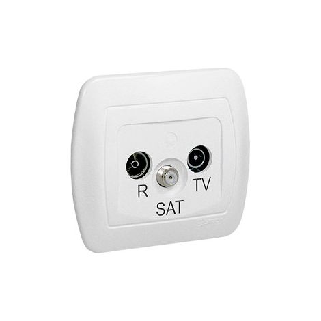 RTV-SAT-Anschlussbuchse AAS/11 Kabel weiß