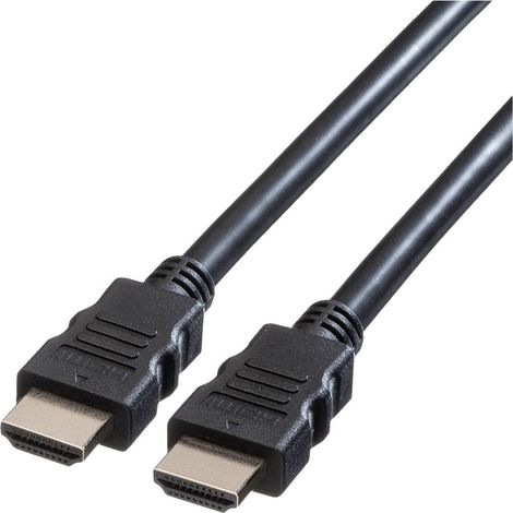 Câble HDMI 10M - ROLINE - HDMI - Noir - Blindé - Transmissions vidéos numériques (1/4)
