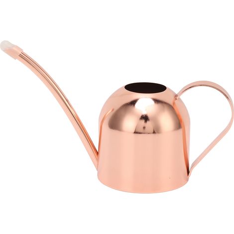 Arrosoir à long bec pour plantes d'intérieur et d'extérieur, idéal pour bonsaïs et autres plantes d'intérieur et d'extérieur. Acier inoxydable or rose. (1/5)
