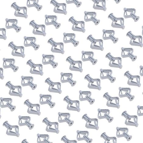 50 Pièces Cheville murale en, M8x50mm Universel Bouchons d'extension, Cheville à Cavité Expansible, Manche en Plastique, Raccord d'ancrage en Nylon pour Argile, Plaque de Plâtre (1/5)