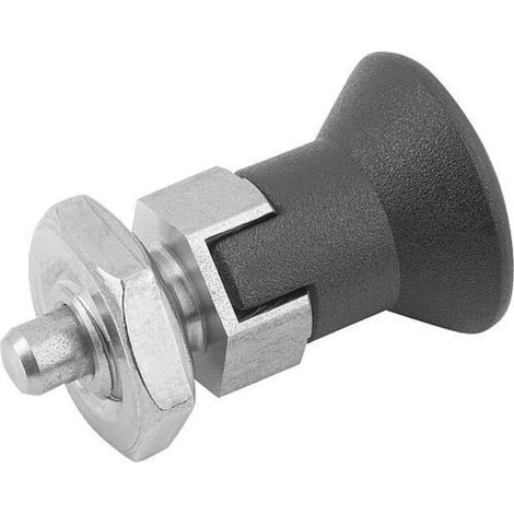 KIPP Arretierbolzen ECO kurze Ausführung Gr.3 M16 x 8 Form D Rastnut Kontrast (1/3)