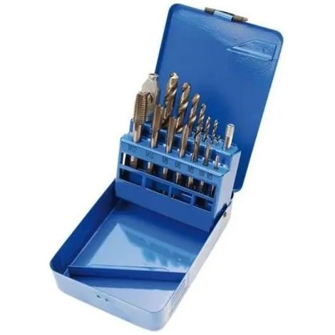 Juego de machos y brocas BGS Technic 1987 HSS caja plegable