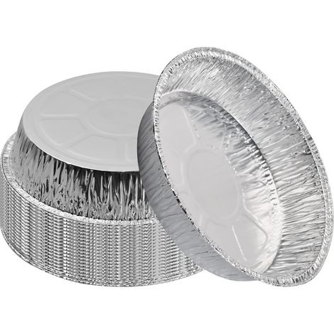 20 Pièces Plateaux en Aluminium de 8 Pouces, Récipient en Papier d'Aluminium Jetables pour Friteuse à Air Moule Rond Jetable en Aluminium pour la Cuisson ou la Cuisson de Petits Gâteaux, Tartes (1/5)